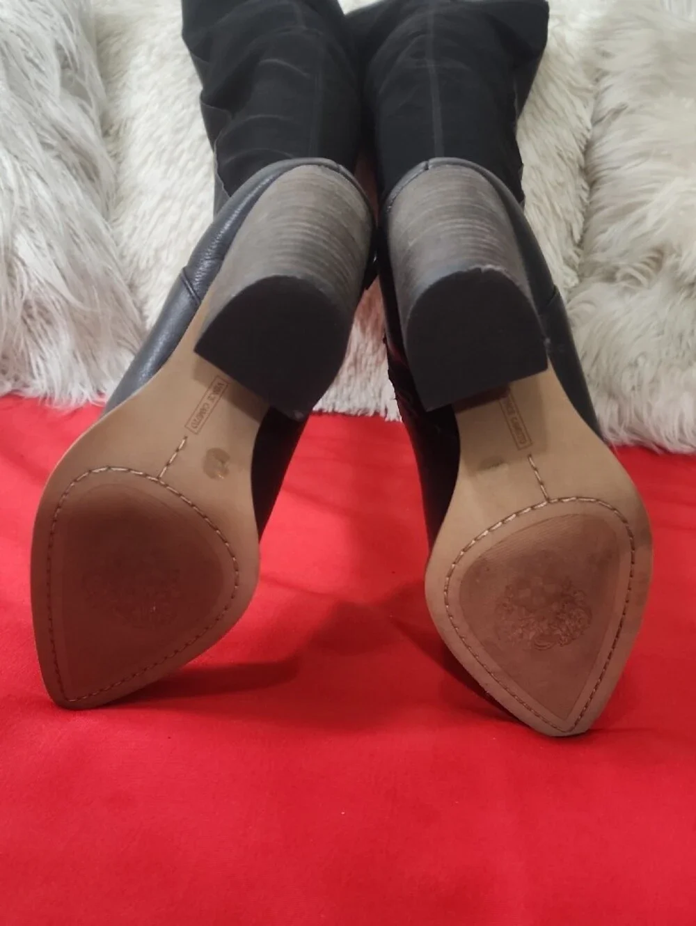 Vince Camuto Cottara Black Over-the-Knee Block Heel Boots